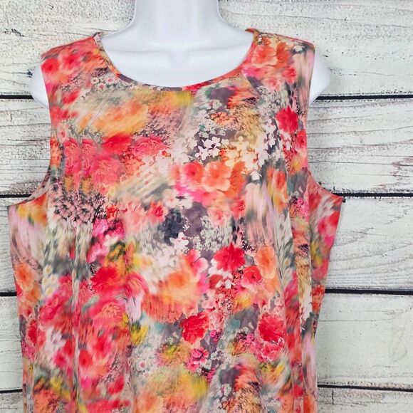 Athleta Refined Zephyr Floral Tank Top Large - Picture 2 of 8